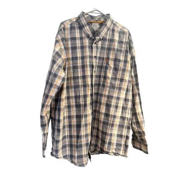 Cinch Mens Multicolor Plaid Long Sleeve Button Down Western Shirt Size XXL - Picture 1 of 16